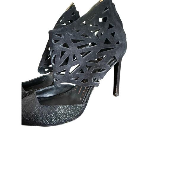 Dolce Vita Kadyn Geometric Black Cut Out Heels size 7.5 - Picture 3 of 7